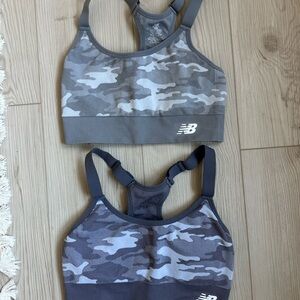 New Balance Gray Camo Sports Bras